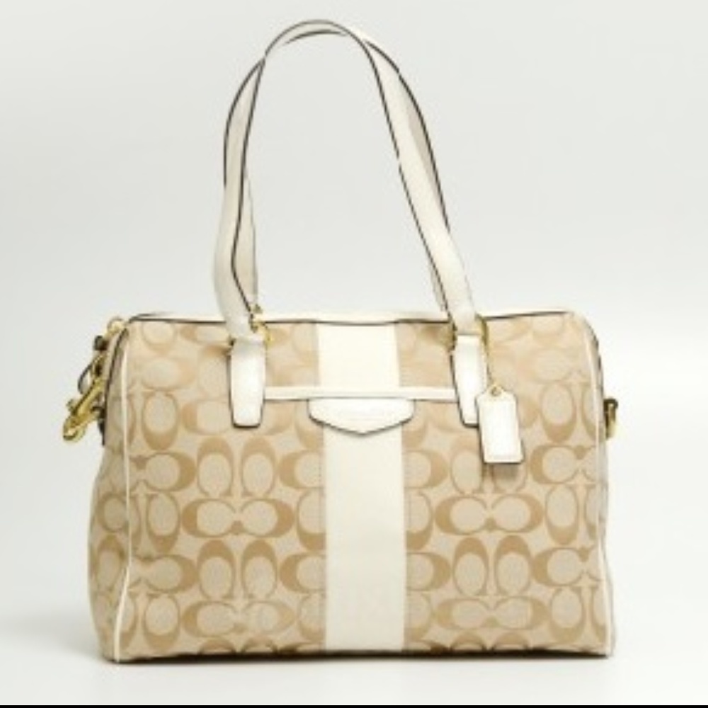 Coach Signature Stripe Handbag F28505